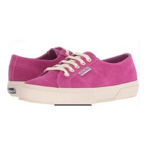 NWT Superga Magenta Raspberry Pink Suede 2750 Cotu Classic Sneakers